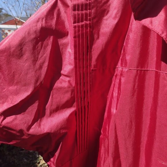 FLEET STREET Vintage Long Trench Raincoat Women's Cranberry/Red Size 18 *FLAWS* - Picture 14 of 16